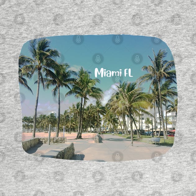 photo Miami Florida blue sky palmtree landscape USA nature lovers by BoogieCreates